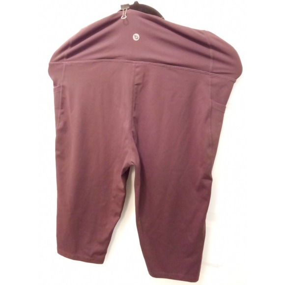 BALEAF Capri Leggings for Women Knee Length Dark Brown Med - Picture 2 of 5